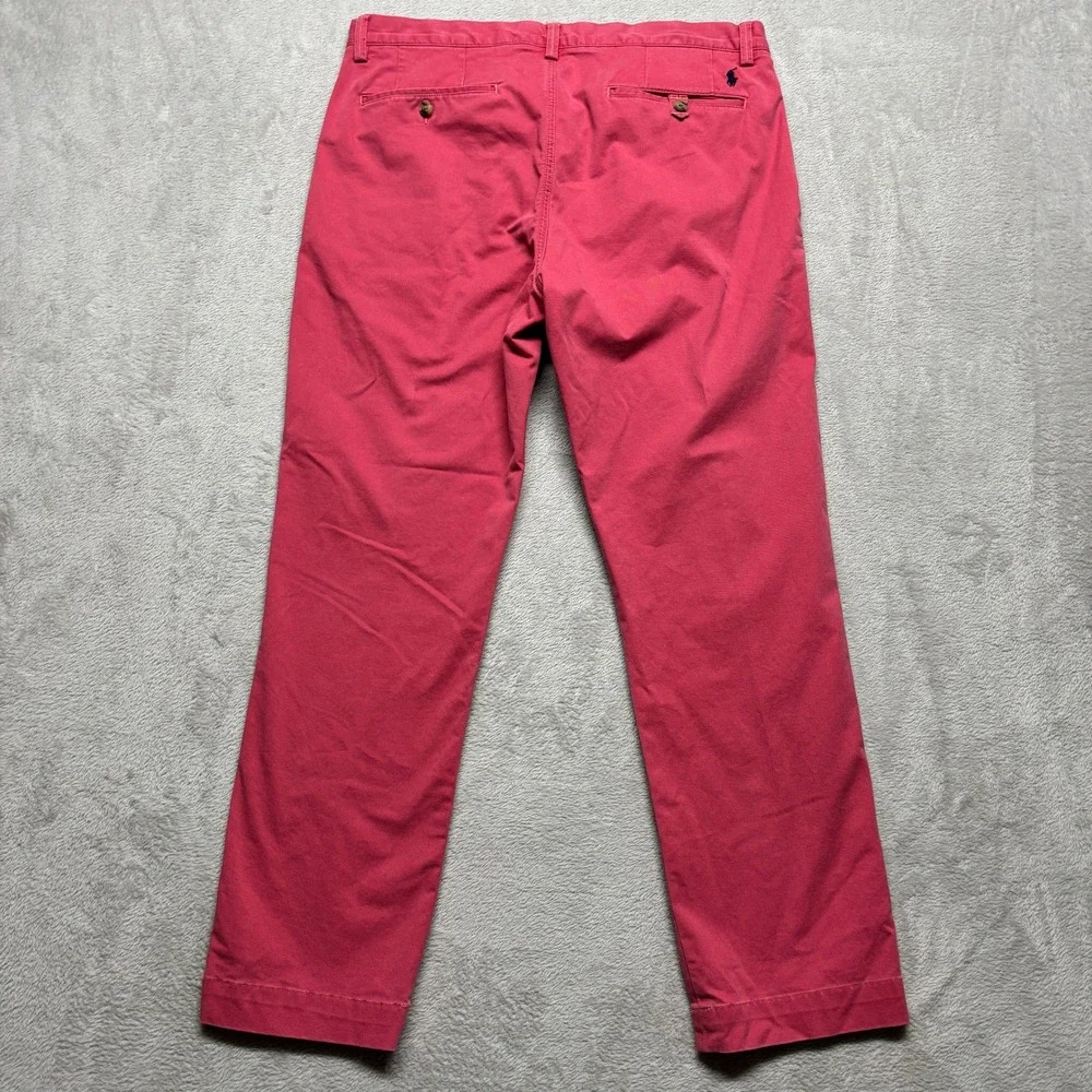 Polo Ralph Lauren Chinos Men 34x30 (Fits 36x30) Stretch Straight Fit Salmon Pink